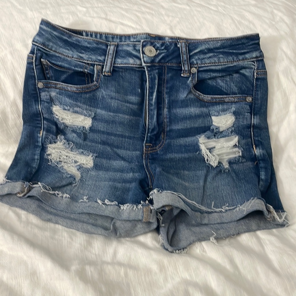 American Eagle Hi Rise Cuff Shorts
